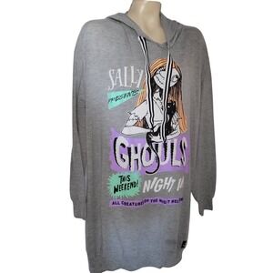 The Nightmare‎ Before Christmas Sally Ghouls Hoodie Dress athleisure night shirt